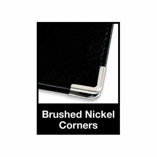 Cardinal Black Executive Tabloid 24 Pocket Presentation Book - 6pk
