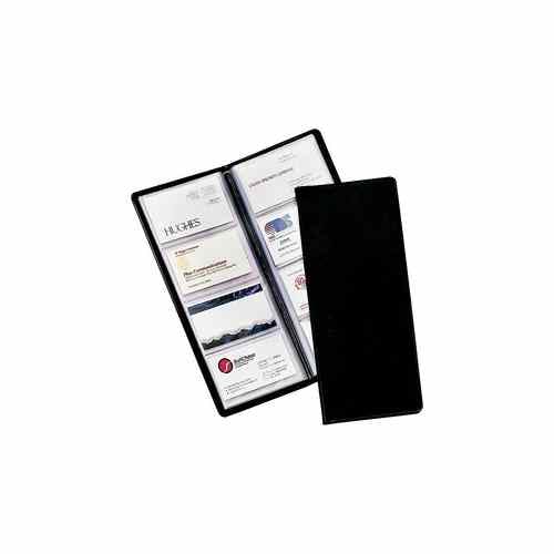 Cardinal Black Sealed Vinyl 96 Card File - 12pk