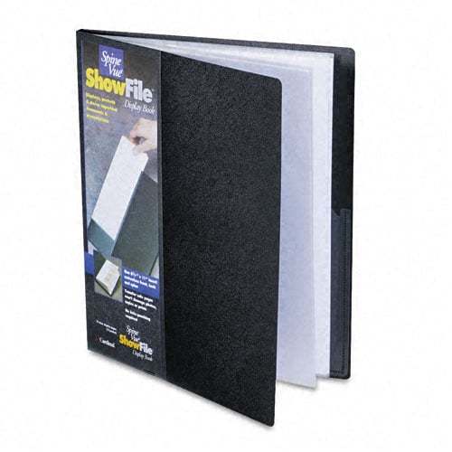 Cardinal Black ShowFile SpineVue 12 Pocket Presentation Book 12pk - CRD-51132CB