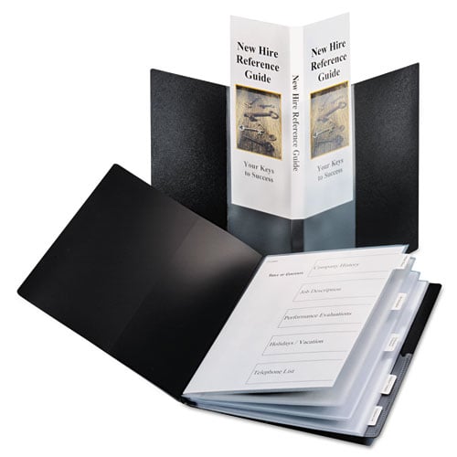 Cardinal Black SpineVue 24 Pocket Presentation Book with Index 12pk - CRD-51336