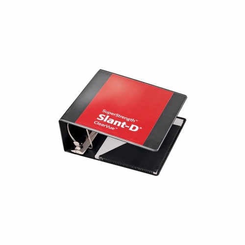 Cardinal Black SuperStrength ClearVue Locking Slant D-Ring Binders