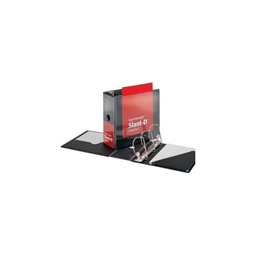 Cardinal Black SuperStrength ClearVue Locking Slant D-Ring Binders