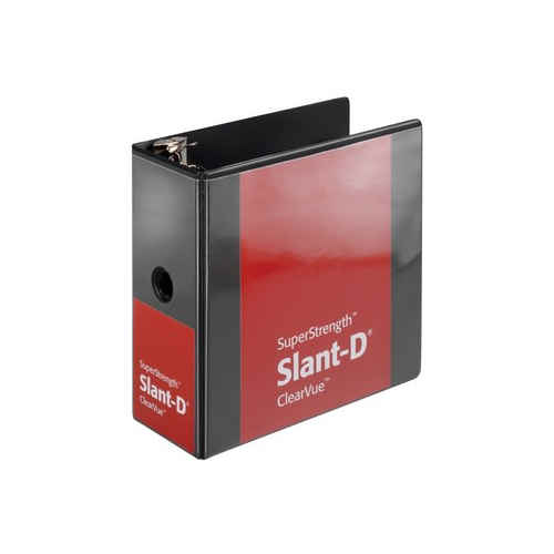 Cardinal Black SuperStrength ClearVue Locking Slant D-Ring Binders