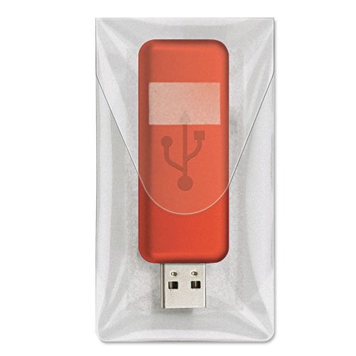 Cardinal Clear Self-Stick HOLDit USB Pockets 10 Packs (120 Packs, 6/Pack) - 21140