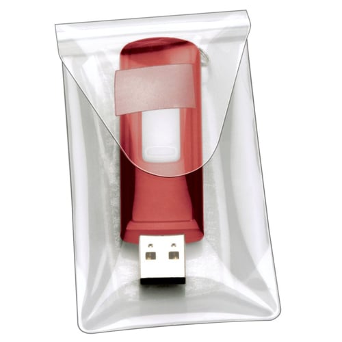 Cardinal Clear Self-Stick HOLDit USB Pockets 10 Packs (120 Packs, 6/Pack) - 21140