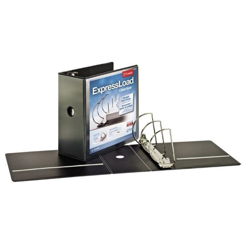 Cardinal ExpressLoad 5" Black ClearVue Locking D-Ring Binders 2pk - CRD-49151
