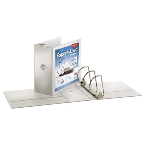 Cardinal ExpressLoad 5" White ClearVue Locking D-Ring Binders 2pk - CRD-49150