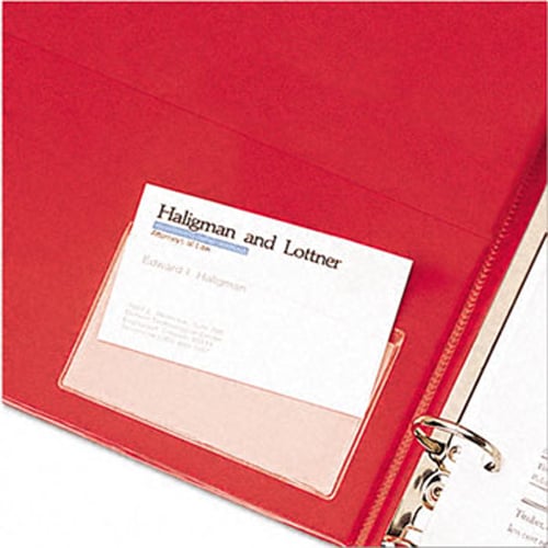 Cardinal HOLDit! Top Open Business Card Pocket (120 Packs, 10/Pack) - CRD-21500CB