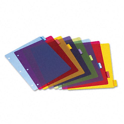 Cardinal Multi-Color 8 Tab Poly Divider (24 Sets) - CRD-84019