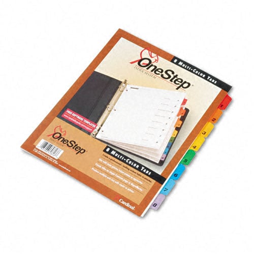 Cardinal Multi-Color Printable Table of Contents/8 Tab Divider (144 Sets) - CRD-60818