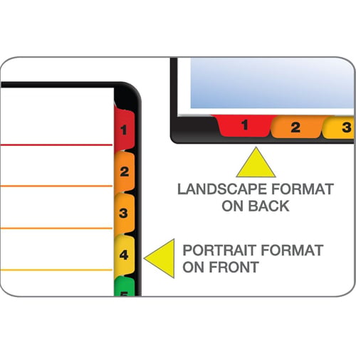 Cardinal Multi-Color QuickStep Table of Contents/8 Tab Divider (6 Packs, 24 Sets/Pack) - CRD-60838