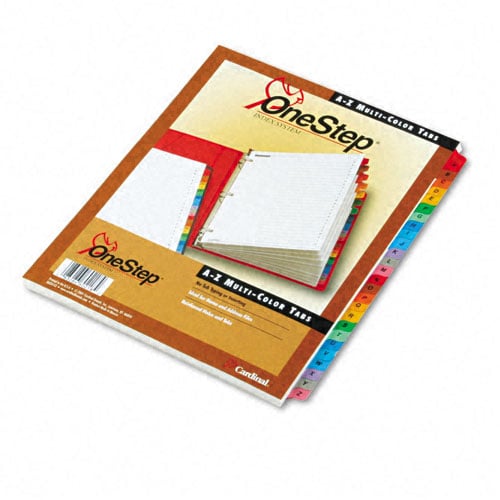 Cardinal Multi-Color Table of Contents/A-Z Tab Divider (72 Sets) - CRD-60218