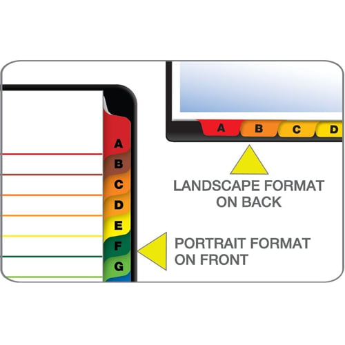 Cardinal Multi-Color Table of Contents/A-Z Tab Divider (72 Sets) - CRD-60218