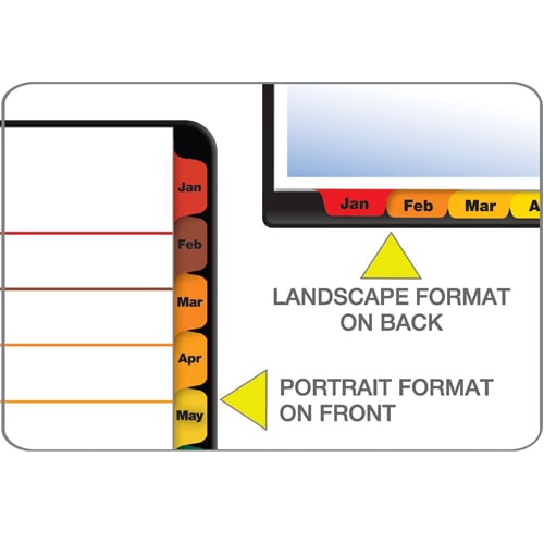 Cardinal Multi-Color Table of Contents/Month Tab Divider 24pk - CRD-60318CB