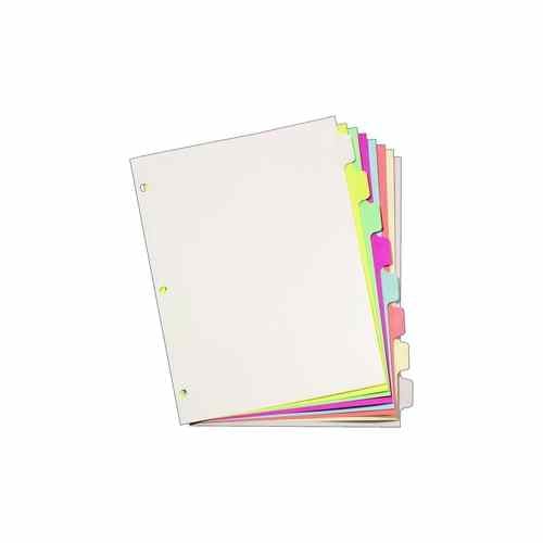 Cardinal Multi-Color Write 'n Erase 8 Tab Divider - 24pk