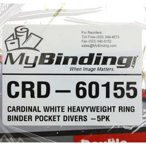 Cardinal White Double Pocket Dividers 24pk - CRD-60155