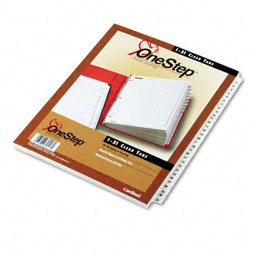 Cardinal White Printable Table of Contents/1-31 Tab Divider (72 Sets) - CRD-60113CB