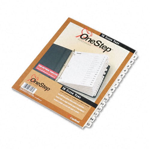 Cardinal White Printable Table of Contents/15 Tab Divider 24 sets - CRD-61513CB - Clearance Sale