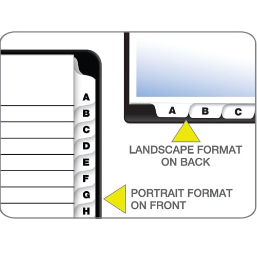 Cardinal White Printable Table of Contents/A-Z Tab Divider (72 Sets) - CRD-60213