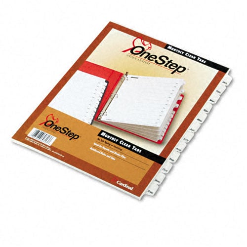 Cardinal White Printable Table of Contents/Month Tab Divider (144 Sets) - CRD-60313