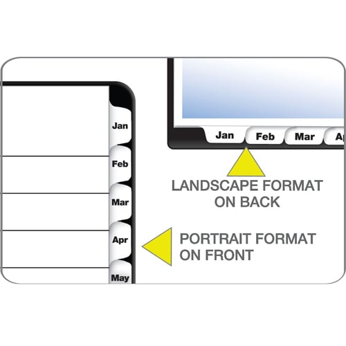 Cardinal White Printable Table of Contents/Month Tab Divider (144 Sets) - CRD-60313