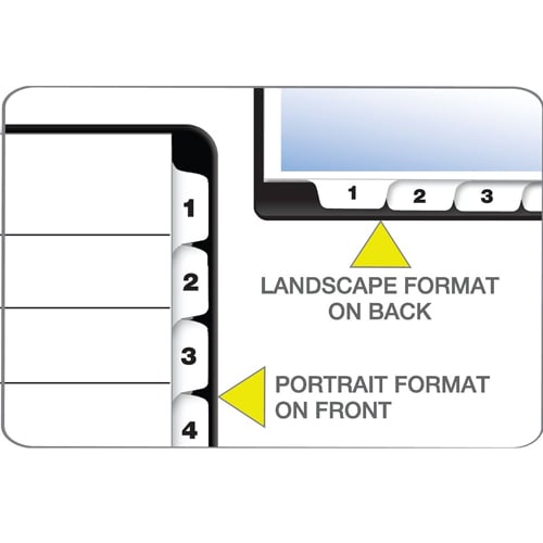Cardinal White QuickStep Table of Contents/10 Tab Divider (6 Packs, 24 Sets/Pack) - CRD-61033