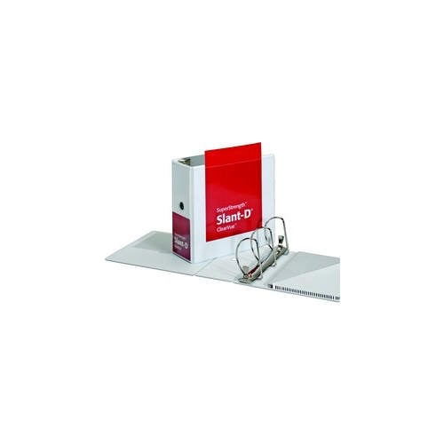 Cardinal White SuperStrength ClearVue Locking Slant-D Binders