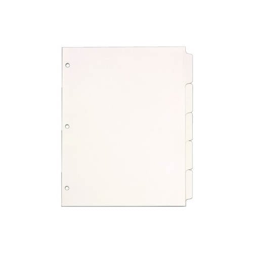Cardinal White Write 'n Erase 5 Tab Divider (144 Sets) - CRD-60506