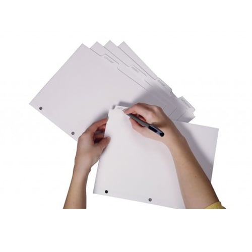 Cardinal White Write 'n Erase 5 Tab Divider (144 Sets) - CRD-60506