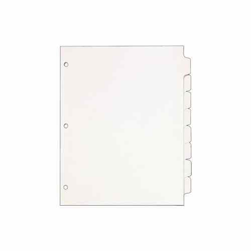 Cardinal White Write 'n Erase 8 Tab Divider (144 Sets) - CRD-60806