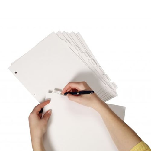 Cardinal White Write 'n Erase 8 Tab Divider (144 Sets) - CRD-60806