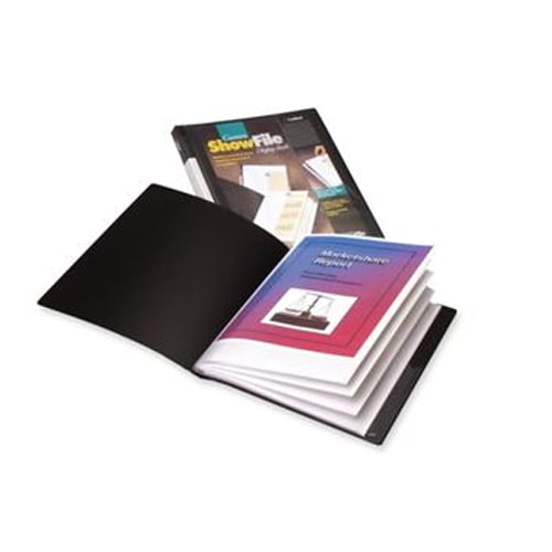 Cardinal Black Custom ShowFile Presentation Book - 12pk