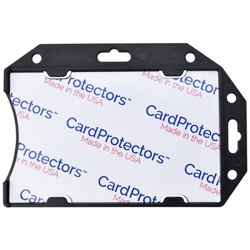 CardProtectors 3.38" x 2.13" Open-Face Rigid Shielded Vinyl 1-Card Holders - 50pk