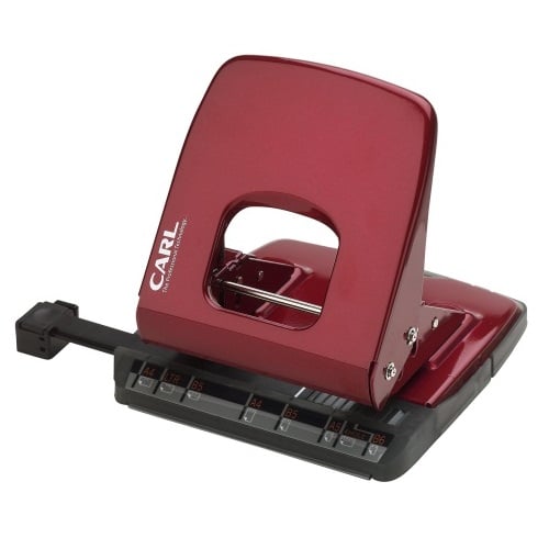 Carl Red Alysis 2 Hole Paper Punch - 30 Sheets