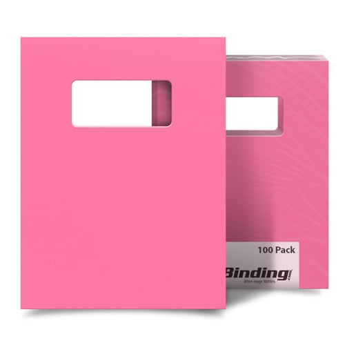 Cheery Cherry 8.5" x 11" Card Stock Covers with Windows - 100 Sets