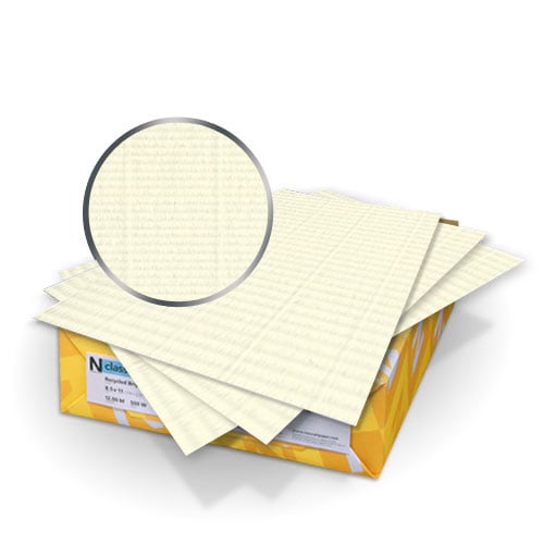 Classic Laid Natural White 8.75" x 11.25" 120lb Covers With Windows - 50pk