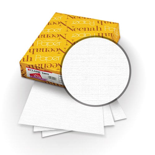 Classic Linen Avon Brilliant White 5.5" x 8.5" 100lb Covers - 25pk