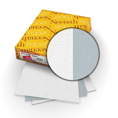 Classic Linen Whitestone - Graystone 8.75" x 11.25" 120lb Duplex Covers with Windows - 25 Sets