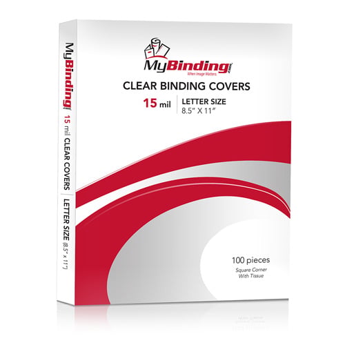15mil Ultra Heavy Duty 8.5" x 11" Clear Binding Covers [With Tissue] - 100pk
