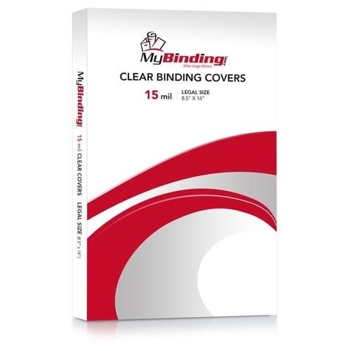 15mil Ultra Heavy Duty 8.5" x 14" Clear Covers W/ Tissue - 100pk