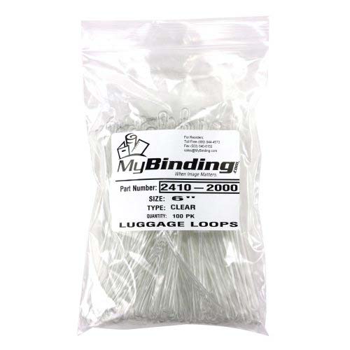 Clear 6" Plastic Luggage Loops - 100pk
