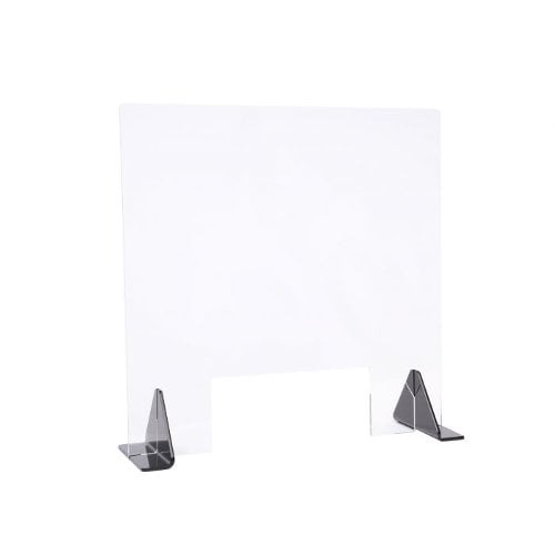 30" x 60" Clear Acrylic Safety Barrier / Sneeze Guard for Tabletop