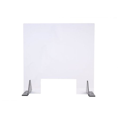 23.5" x 42" Clear Acrylic Safety Barrier / Sneeze Guard for Tabletop