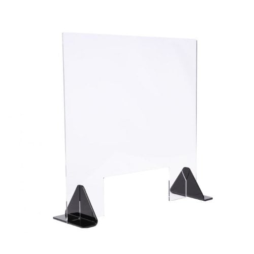 30" x 30" Clear Acrylic Safety Barrier / Sneeze Guard for Tabletop