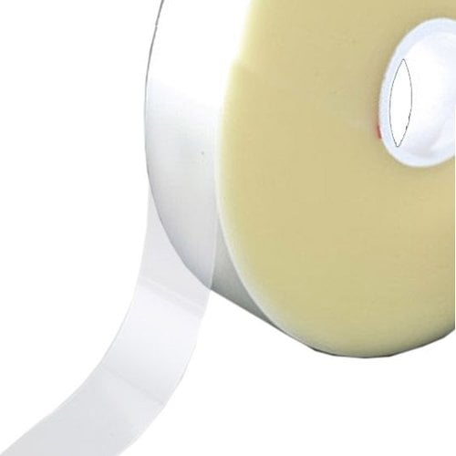 3/4" (20mm) x 2000' Clear Plastic Banding Tape - 15 Rolls/Box