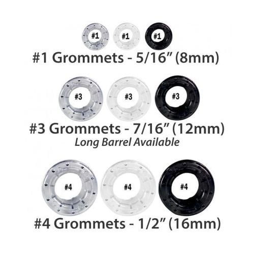 #1  5/16" (8mm) Clear Plastic Grommets - 500 Sets