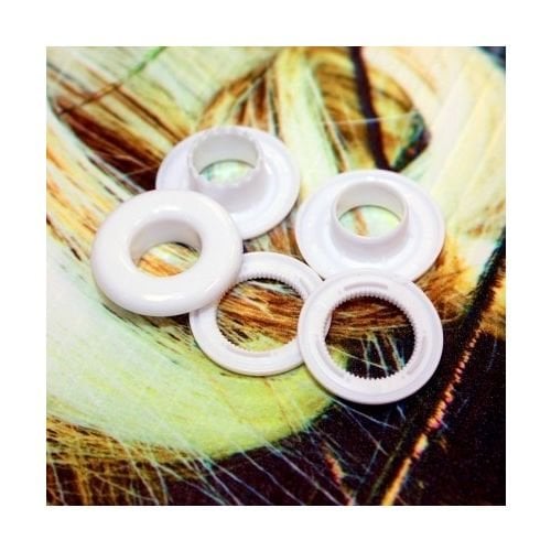 #1  5/16" (8mm) White Plastic Grommets - 500 Sets