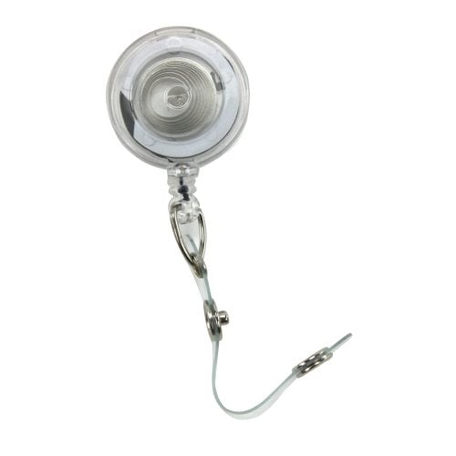 Clear Translucent Round Badge Reel with Belt Clip - 25pk