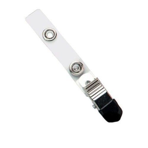 Clear Vinyl Strap with Thumb Grip and Rubber Tip Clip - 100pk