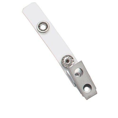 Clear Vinyl Straps with 2-Hole Brass Snap Clips - 500pk